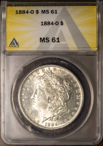 1884-O $1 Silver Morgan Dollar MS 61 New ANACS # 7506352 + Bonus