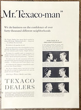 Original Black and White Vintage Texaco Article: Mr. Texaco-man