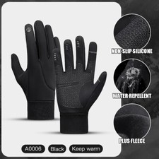 Windproof Thermal Fleece Gloves - Waterproof, Touch Screen