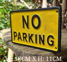 Cast Iron Plaque " NO PARKING " Metal Sign,Pub Bar Home / Car Park Drive