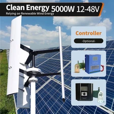 5KW 12V24V48V Vertical Wind Turbine Generator 3 Phase Wind Power & Controller