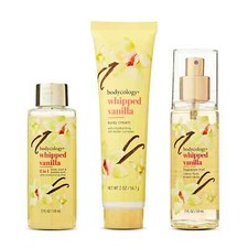 Bodycology Whipped Vanilla 2oz Body Mist, Body Cream, Body Wash Trio Pouch