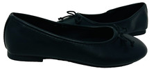 SO Youth Girl's Pensacola Slip On Comfort Dress Ballet Flats Black Size:3 182D