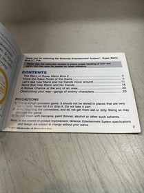 Super Mario Bros 2 II (Nintendo NES) Instruction Booklet Manual ONLY