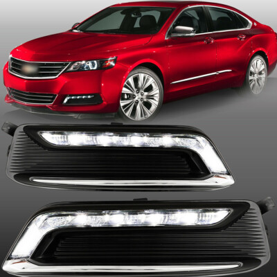 Fit For 14-20 Chevy Impala Clear Lens LED DRL Fog Lights Pair Wiring Switch Kit - Foto 4