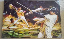 baseball print by Elico LTD 36 x 24 inch GREAT CONDITION