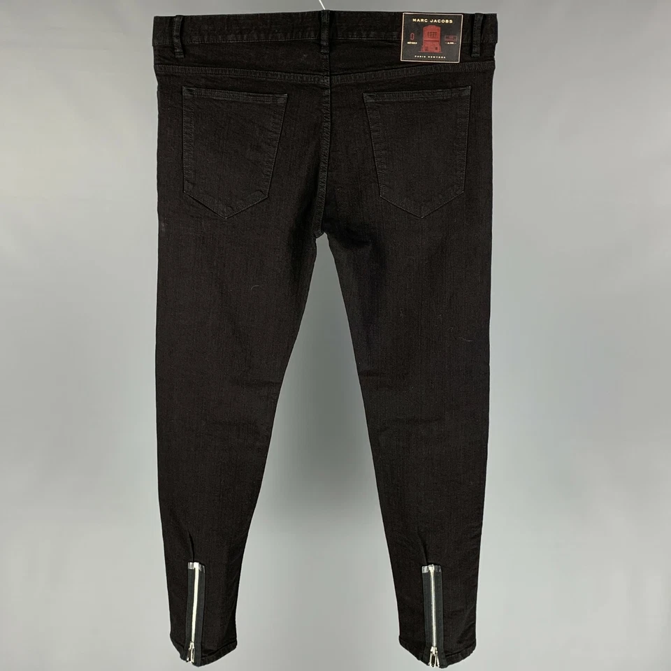 MARC JACOBS Talla 36 Jeans Negros De Algodón Con Cremallera Slim - Imagen 3 de 4