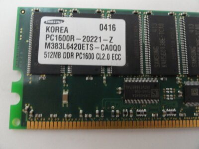 Samsung HP 512MB DDR-200MHz PC1600 CL2 RDIMM (M383L6420ETS-CA0Q0 175918-042) REF