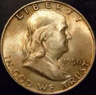 1950-D Franklin Half Dollar Gem BU Uncirculated
