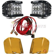 Rigid Industries® D-SS Pro Driving Dually Side Shooters, Harness & Amber Covers