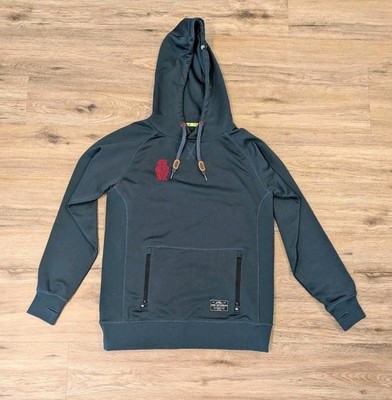 Saga Outerwear Tek Hoodie Pullover Dark Navy Blue Ski Riding Men's Size Large 