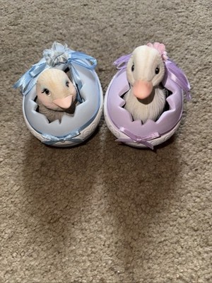 Set Of Two Easter Chicks In Eggs