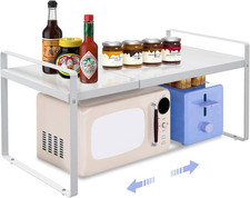 Expandable Cabinet Shelf Organizer Rack 9 Inch, Pantry Organizer Lengthen from 1