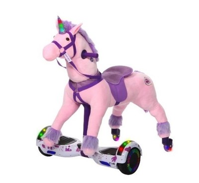 ZÜME Power Pony  Princess  Ride-On Toy Pink Plush Horse Kids NEW in Box