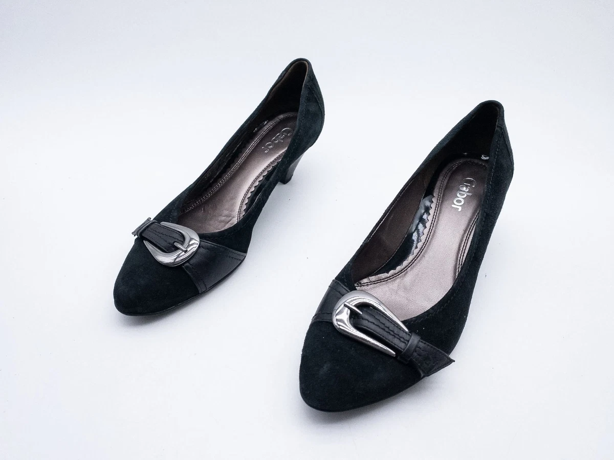 Gabor Scarpe Donna Classiche Con Tacco – Modello 61.421 – Tacco A Blocco 3 Cm – Tessuto E Pelle – Collezione Fashion