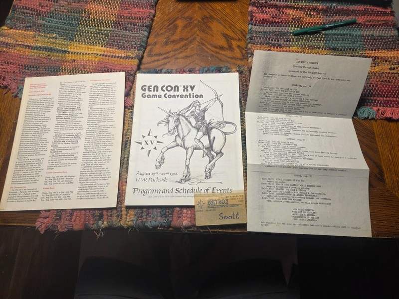 GEN CON 14 (TSR, 1981) - OFFICIAL PROGRAM - SCHEDULE - BROCHURE - ETC D&D