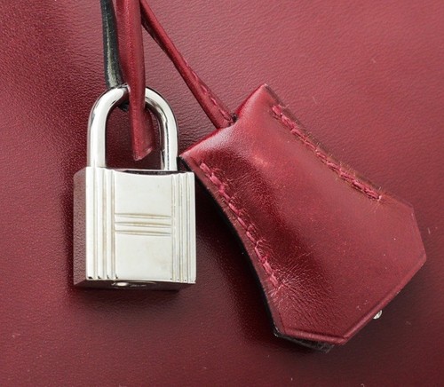 Hermes Vintage Garance Box Calf Birkin 35 Rouge Bag PHW - Picture 8 of 13