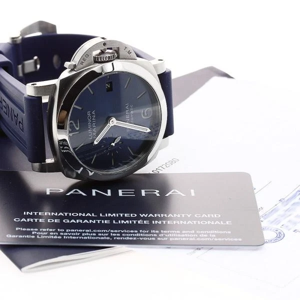 Panerai — Officine Panerai Luminor Marina Quaranta PAM01370 39mm SS Navy Dial Watch #C2253