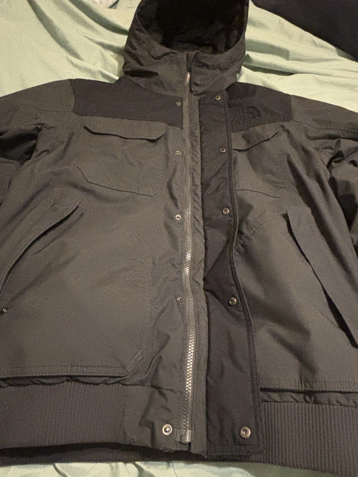 The North Face Gotham Men's 550 Down Hooded Bomber Jacket Black Size L image 5