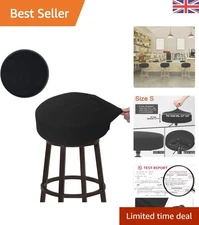 Luxury Stretchable Bar Stool Cover for 12-14'' Stools - Casual Black Design