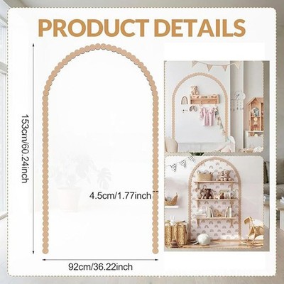 Buchsbaum gewölbte Fächerleiste für Wohnzimmer Schlafzimmer Flur 40x11x3cm gl
