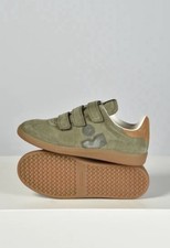 Isabel Marant Beth Triple-Strap Leather Sneakers Yellow Heel — listing 3