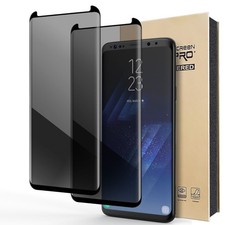 2-Pack Glossy Privacy Tempered Glass Screen Protectors For Samsung Galaxy S8 S8