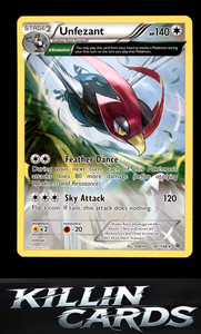 Unfezant (81 Delta) 81/108 Pokemon Rare XY - Roaring Skies Card NM