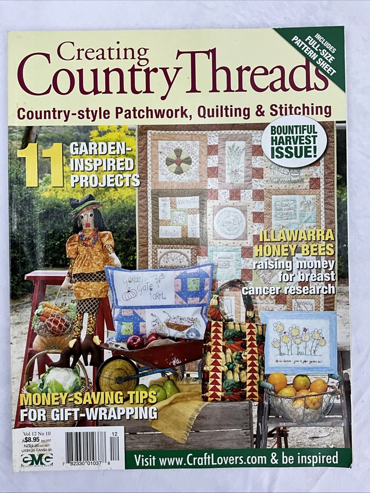 6 x Patchwork & Stitching Magazines Country Threads Magazines  Patterns Included - Image 2 of 4