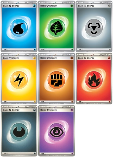 Pokemon Scarlet & Violet (2023) Basic Energy Cards Complete Set - All 8 Types