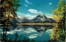 Teton Range WY Jackson Lake Postcard Used 31945 