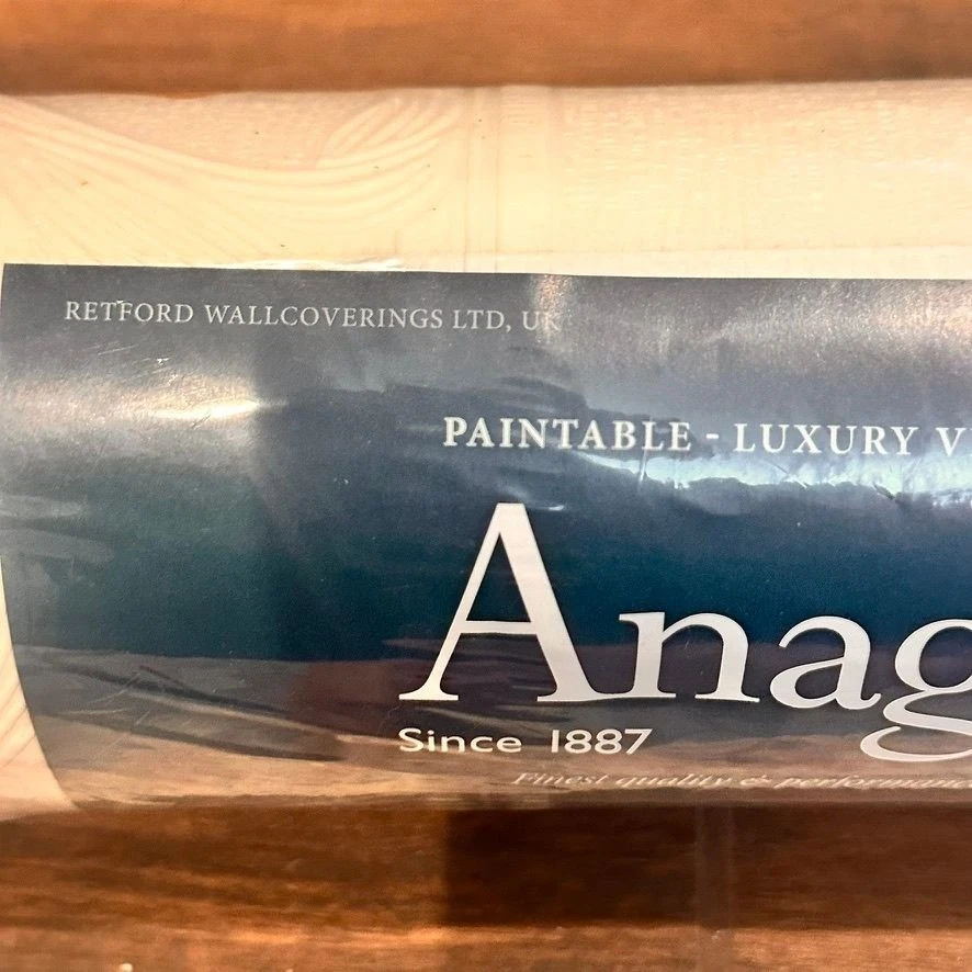 NUEVO rollo de papel tapiz sin pegar de vinilo texturizado pintable Anaglypta Wildacre  Foto 4 de 4