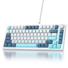 75 Wired Creamy Keyboard, Hot Swappable Mechanical Gaming Keyboard with Gask...