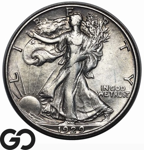 1929-D Walking Liberty Half Dollar, Choice XF Better Date