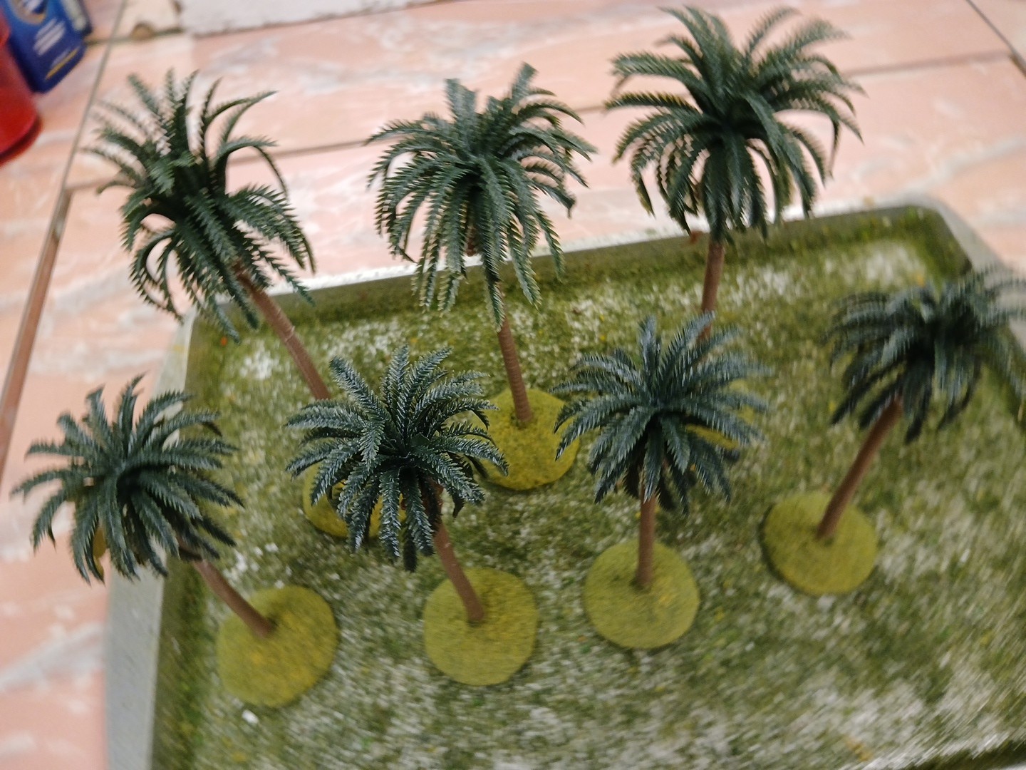 7 based Landscape Small Model Palm Tree wargaming scenery terrain 5-7" Tall