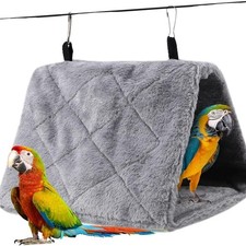 Warm Bird Nest House, Bird Bed for Cage, Plush Parrot Hanging Hammock Shed Hut 