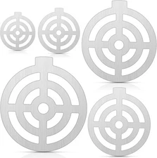 Jenaai 5 Pcs Steel Target Painting Stencils 3, 4, 6, 8, 10 Inches AR500 Black 