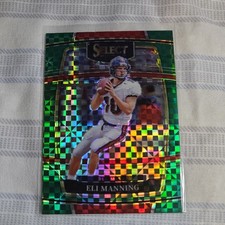 2022 Select Draft Football Green Squares Prizm #91 - Eli Manning - Ole Miss