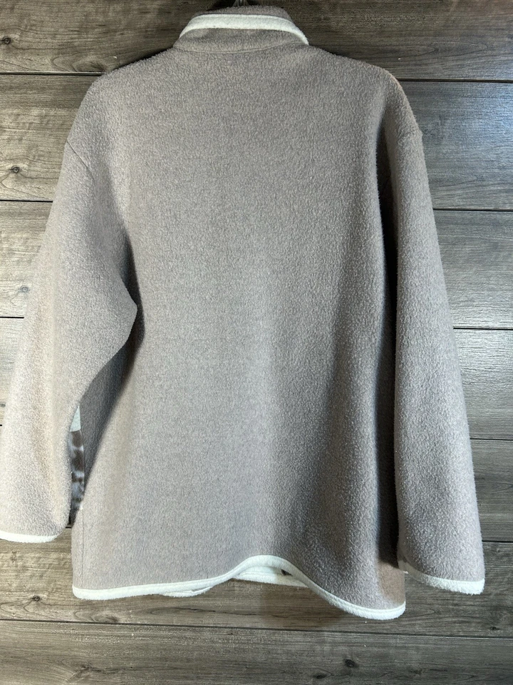 Vintage Teddi Fleece Embroidered Cottagecore Comfy Grandma CL Button Jacket 90s - Image 2 of 4