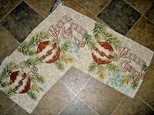 NEW Tapestry Merry Christmas Table Runner 13"x68" SU29