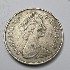 1969 SILVER CUPRO-NICKEL RARE ELIZABETH NEW 10 LARGE PENCE COIN 28.50mm 11.31g