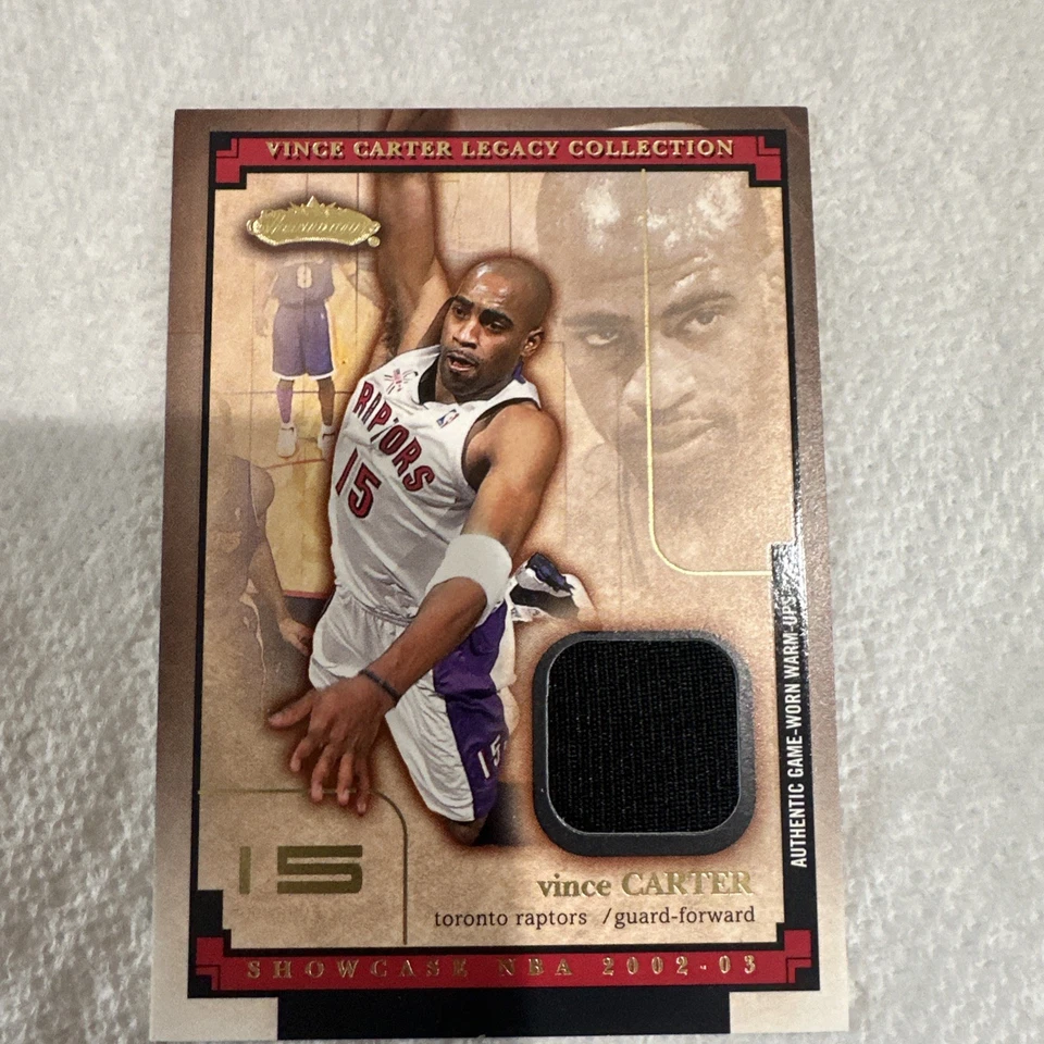 🔥🔥VINCE CARTER🔥🔥2002 FLEER SHOWCASE UNIFORM SWATCH - Image 3 of 4