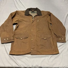 Filson Waxed Cover Cloth Mile Marker Jacket Size XL Brown Seattle WA