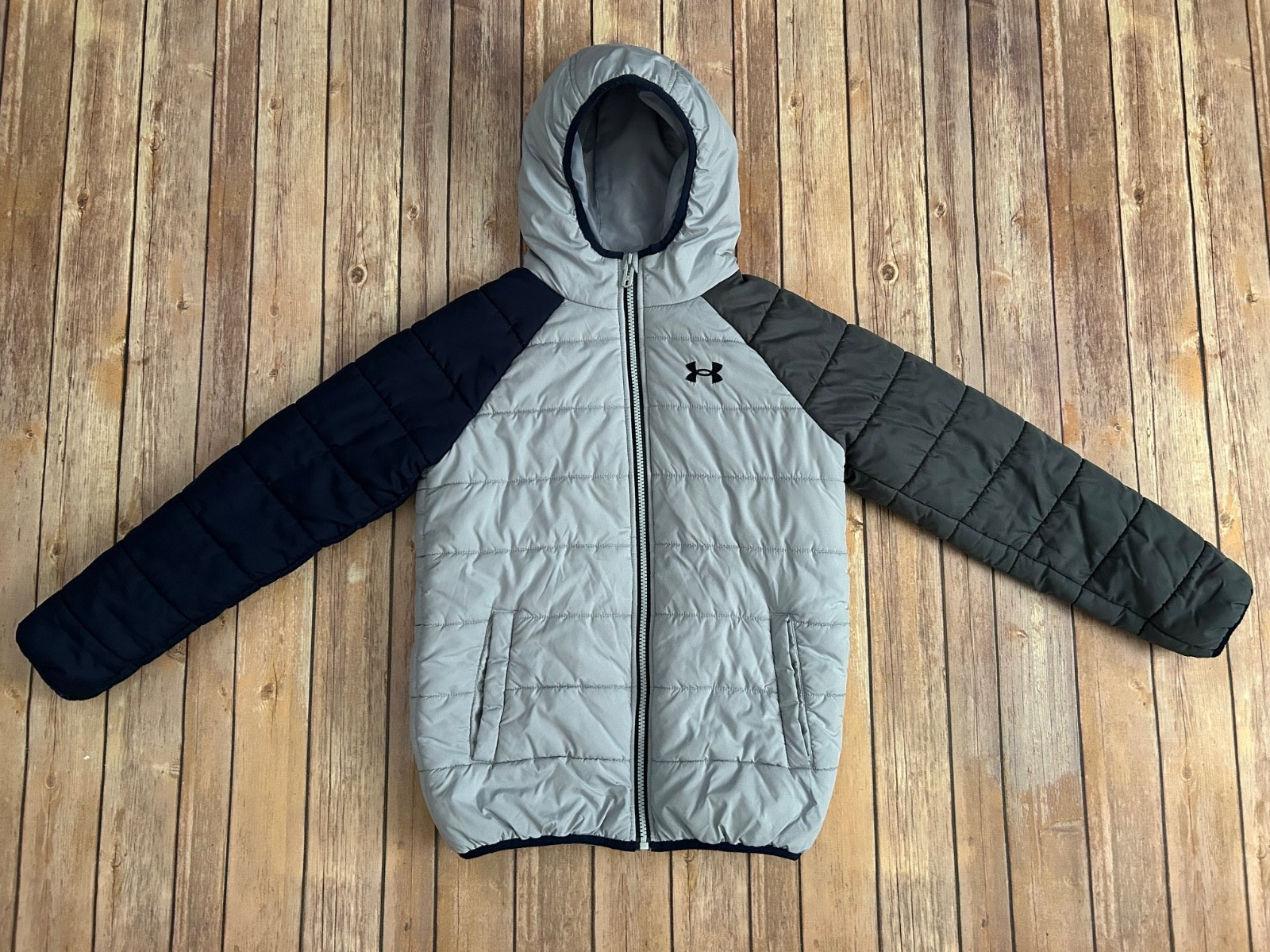 Under Armour Tuckerman Puffer Jacket Hooded Colorblocked Siz