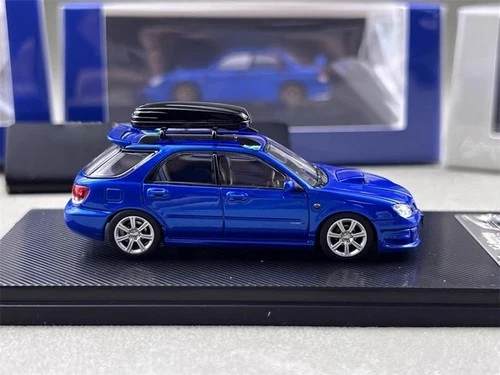 Furuya 1/64 Scale Subaru Impreza WRX STI IX 9 Wagon Blue Diecast Car Model - Picture 6 of 6