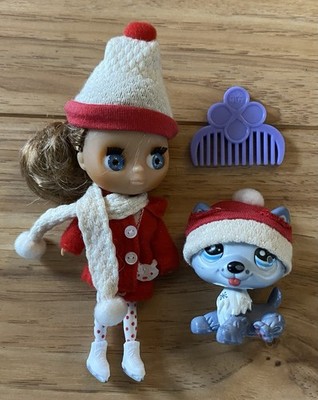Littlest Pet Shop LPS Cold Weather Cute Blythe and Husky #1617