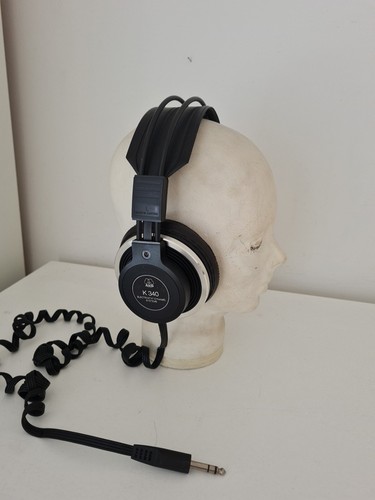 AKG K340 Vintage Studio Headphon Electrostat Dynamic System 2x400 OHMS - Afbeelding 2 van 11