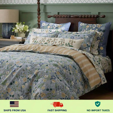 Rifle Paper Co. Strawberry Fields Classic Cotton Percale Reversible Duvet Cover