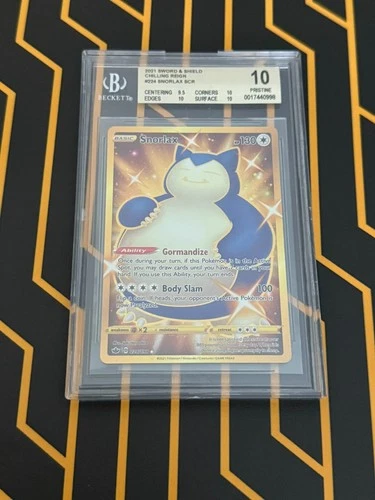 2021 Sword & Shield Chilling Reign #224 Snorlax Scr Beckett Pristine 10