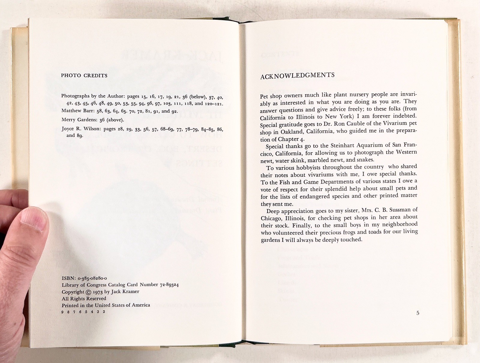 1973 Kramer PETS & PLANTS IN MINIATURE GARDENS Build Vivariums & Terrariums HCDJ